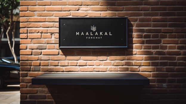 sign square metal photo