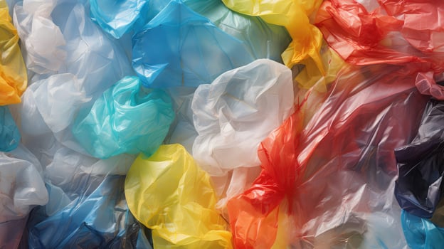 colorful plastic bag background photo