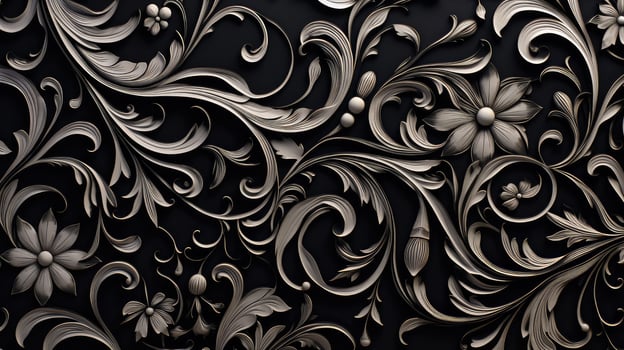 intricate black design background photo