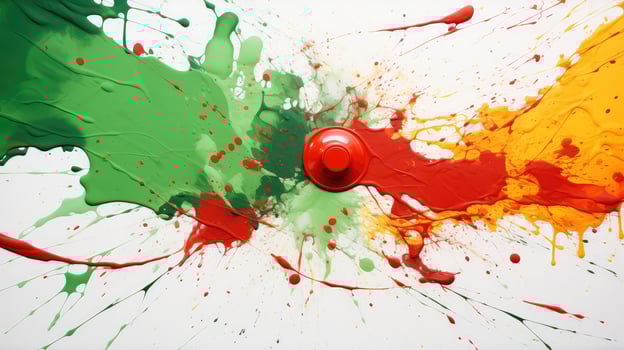 contrast red and green paint photo