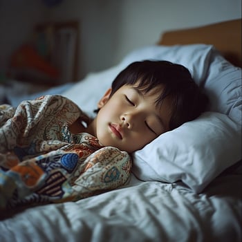 A young boy sleeping in bed by joshua kim for stocksy united photo