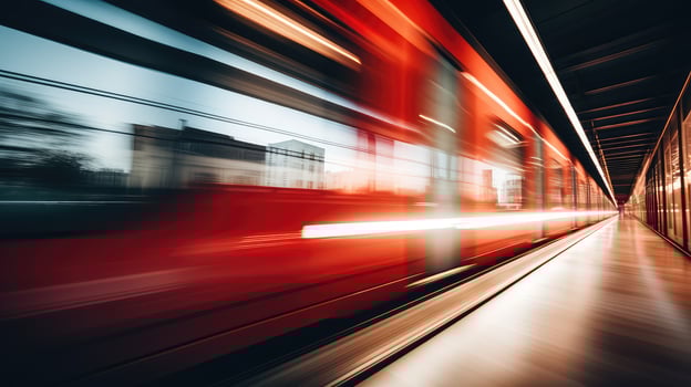 train red blur photo