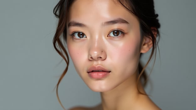 Graceful elegance in a portrait of tranquility. photo