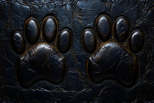 Animal Tracks on Textured Stone Surface Nature and Wildlife Design for Prints and Decor photo