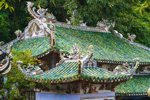 Marble Mountains Buddhist Temple in Da Nang afternoon photo