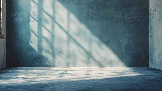 Bright Room with Geometric Shadow Play photo