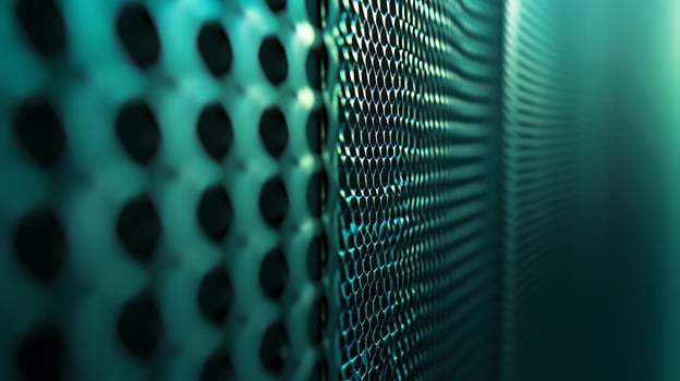 Textured Metal Panels with Depth Effects and Light photo