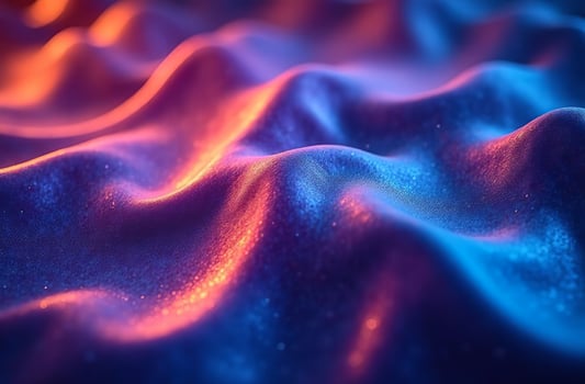 Abstract futuristic sightly background, moving neon purple waves photo