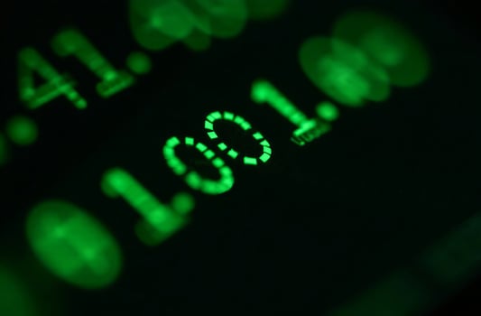 Green Binary Code Numbers Black Screen Abstract Matrix Background nice photo