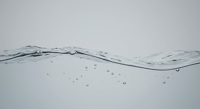 Serene water surface with bubbles under a soft light - Generated using AI photo