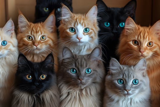 Charming Cat Portraits with Bright Eyes for Pet Photography and Wall Art Decor photo