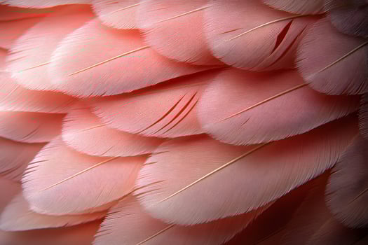 Close-Up of Soft Pink Feathers for Elegant Decorative Texture Design photo
