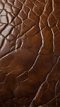 A high-resolution close-up of distressed leather, showing fine creases and surface details. photo