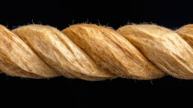 Close up of a natural fiber rope photo