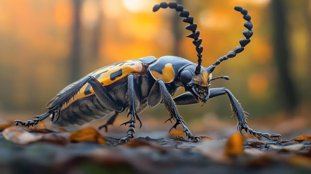 Close up of a bee on a flower photo
