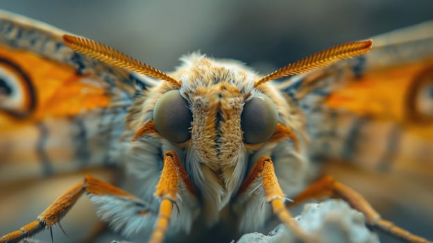Close-up of a butterfly's face photo