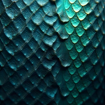 A close up of a green snake skin photo
