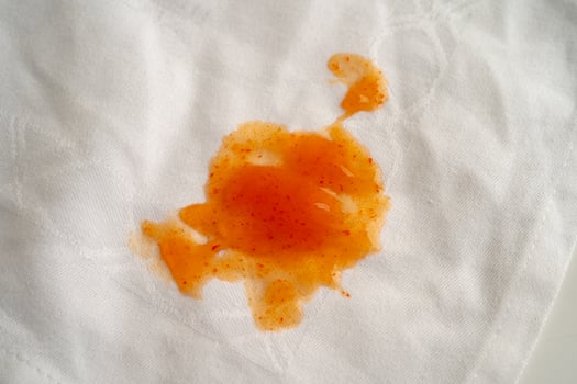 Dirty tomato sauce stain photo