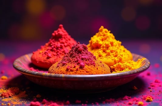 Traditional festive Indian pastries for Holi Festival of Colors goodly photo