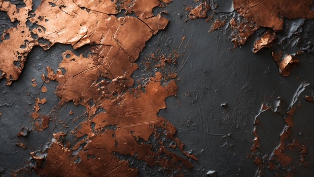 Rugged Metallic Textures in Copper and Bronze with Dark Grunge Accents for Industrial Design Projects. photo