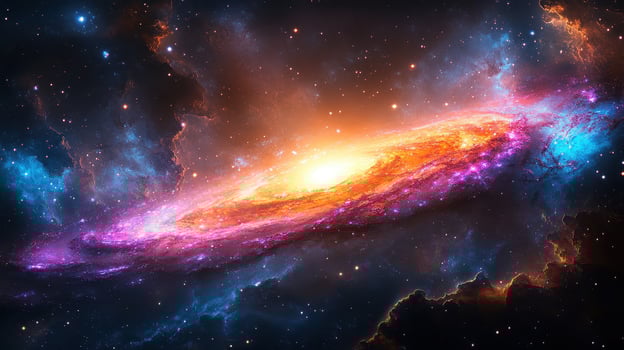 Cosmic Spiral Galaxy, vibrant nebula, stellar dust, space exploration background photo
