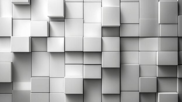 Abstract white cube texture, 3D geometric background, design element photo