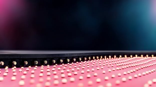 Close-up of a vibrant LED display with colorful lights illuminating a dark background photo