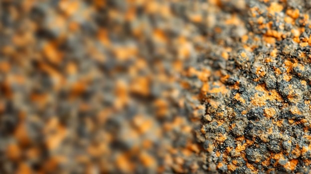 Close-up of textured surface showing orange and gray granules, resembling natural mineral deposits photo