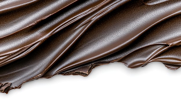 Rich, creamy chocolate spread texture showcasing smooth layers, ideal for culinary use photo