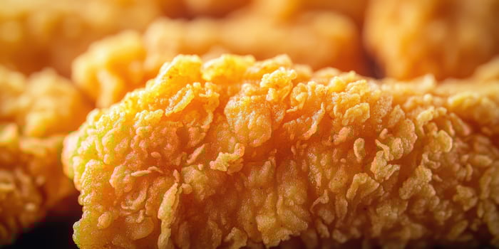 Crispy golden chicken tenders served fresh and hot, perfect for a satisfying meal or snack option photo