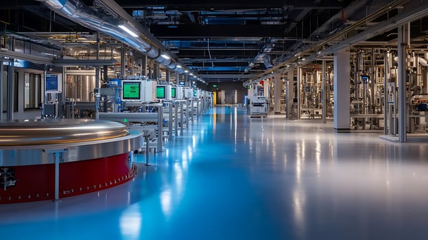 Modern industrial facility showcasing advanced machinery and clean, spacious layout photo