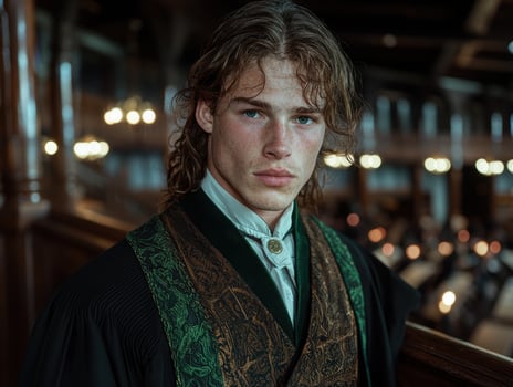 Portrait of a young man in formal attire photo