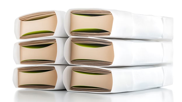 Stacked folders with colorful edges on a clean surface, showcasing organization and office supplies photo