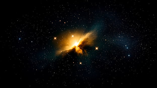 Stunning cosmic nebula illuminated by bright stars in the vastness of space, showcasing celestial beauty photo