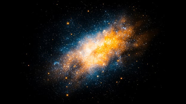Stunning view of a vibrant galaxy showcasing swirling stars and cosmic dust in deep space photo