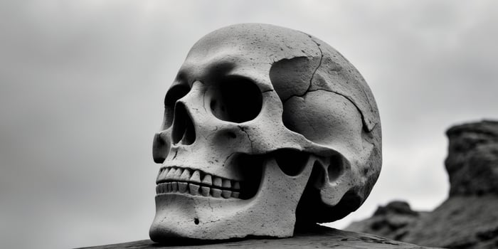 Abstract Rock Formation Resembling A Skull photo