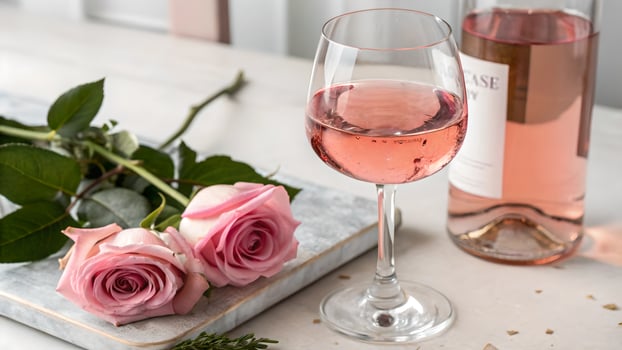 Romantic Rose Wine and Roses photo