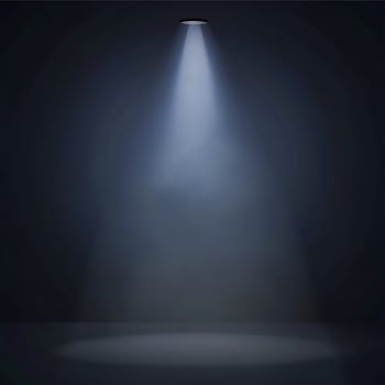 moody dark spotlight creating a dramatic scene with intense shadows and empty space photo
