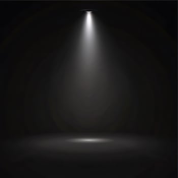 minimalistic spotlight in dark space photo