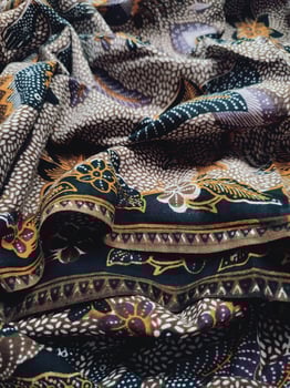 close up of a colorful pattern fabric photo
