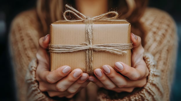 Young entrepreneur packaging products for online business, preparing parcels for shipping, home office setting photo