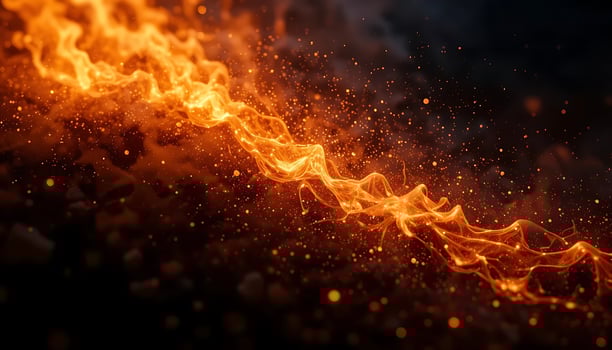 Fiery Embers Sparkling Fire Particles Texture Overlay on Black ash hot heat glow light smoke sparks photo