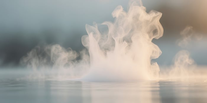 Soft Focus Vapor Rising from Warm Surface. photo