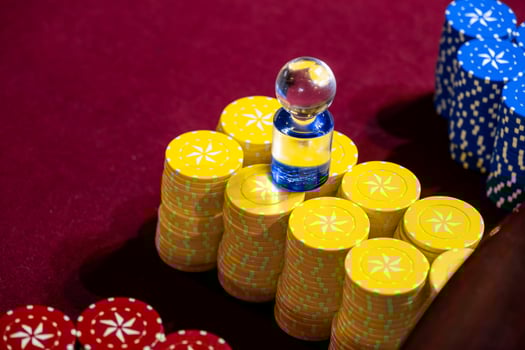 A stack of poker chips photo
