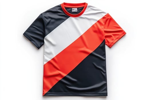 Vibrant geometric design on athletic t shirt photo