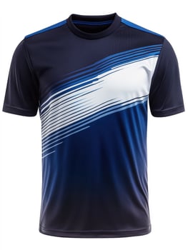 Stylish navy blue sports t shirt with dynamic design . photo