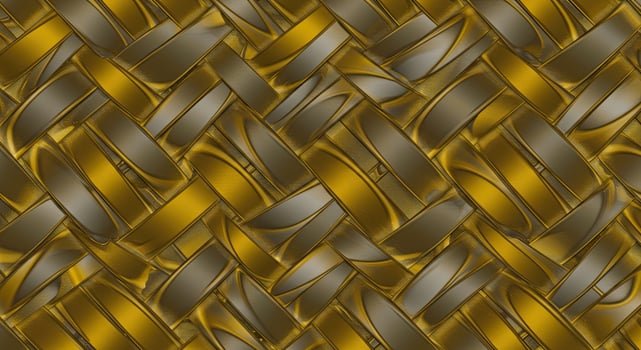 A gold and silver woven pattern photo