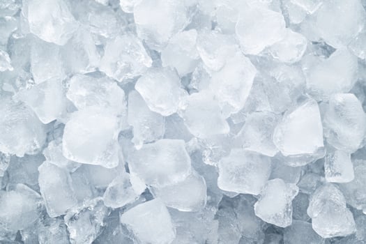 Crushed clear ice cube background texture provides a visually appealing cool refreshment. photo