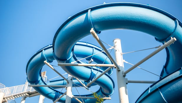 Water Slide Blue Summer Fun Park photo
