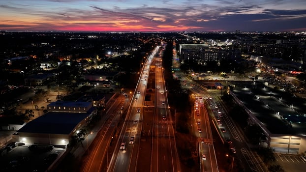 Beautiful Tampa Skyline in Tampa Florida United States.. Intersection Landscape. photo